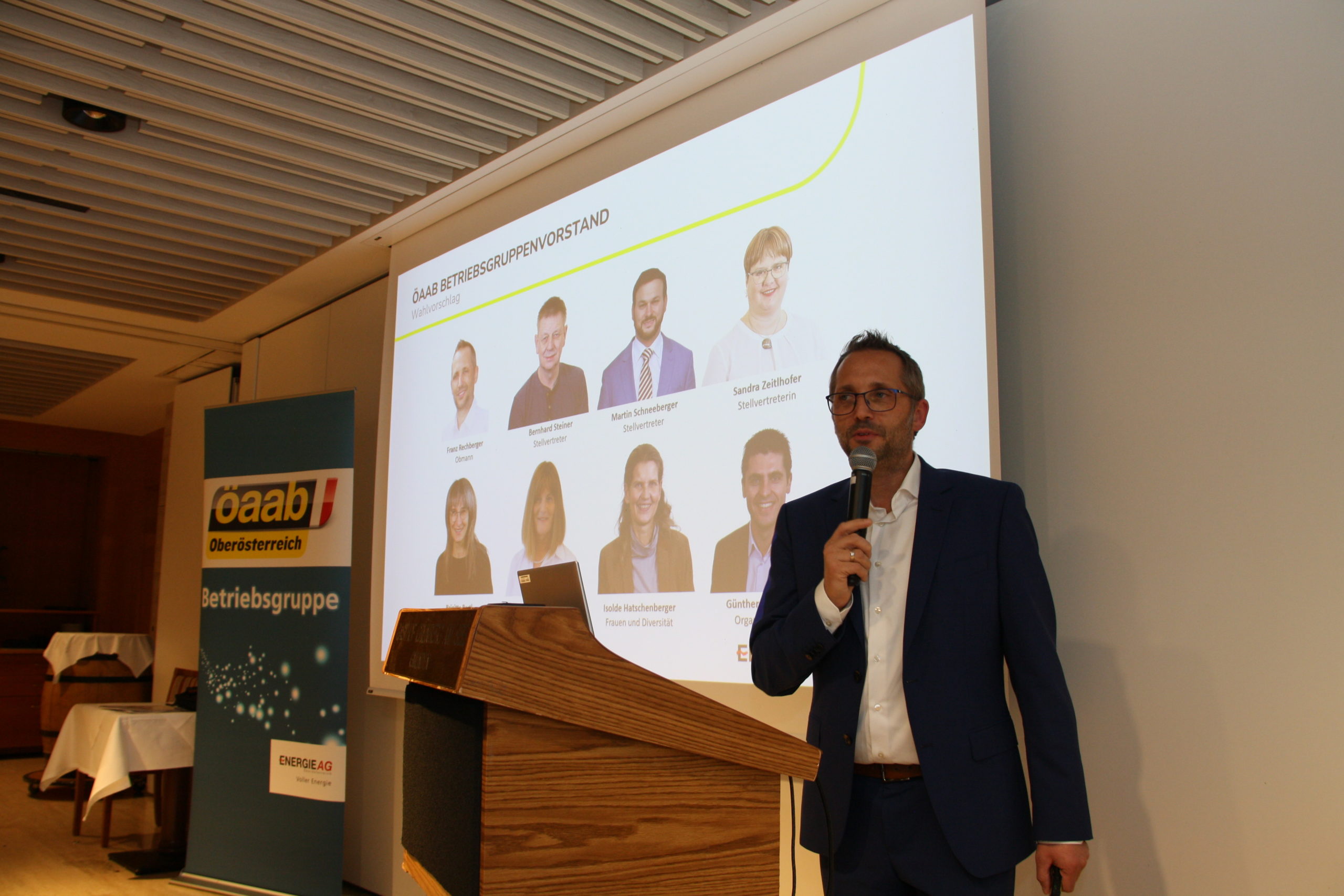 ÖAAB Obmann Franz Rechberger bei der Kandidatenpräsentation